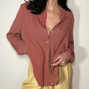 pinstripe button down